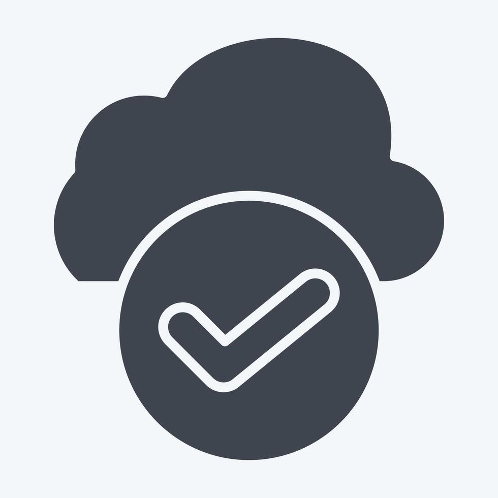 Icon Cloud Access. related to Network symbol. glyph style. simple illustration vector