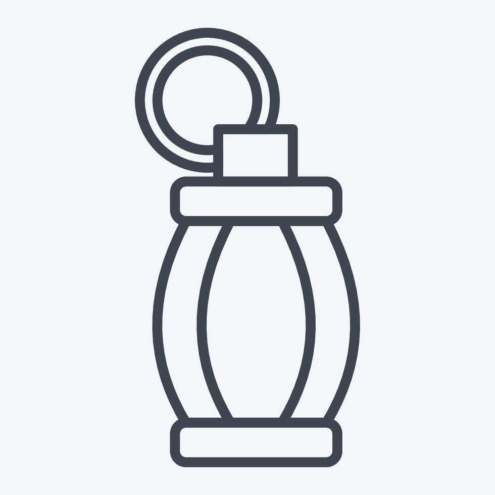 Icon Hand Granade. related to War Military symbol. line style. simple illustration vector