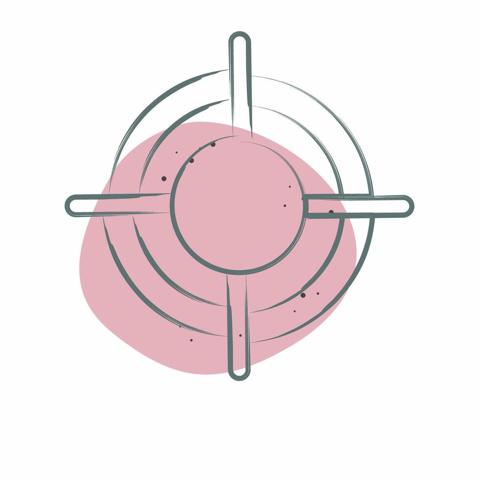 Icon Target. related to War Military symbol. Color Spot Style. simple illustration vector