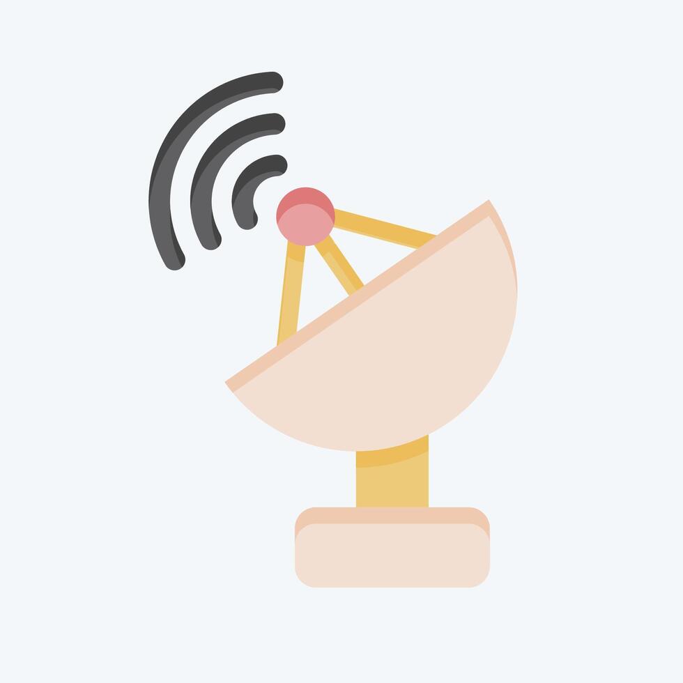 Icon Satellite. related to War Military symbol. flat style. simple illustration vector