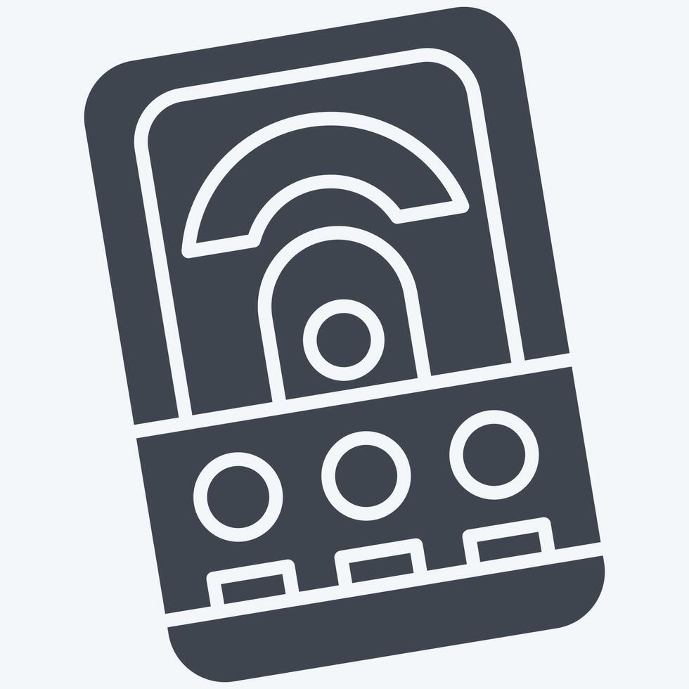 Icon Volt Meter. related to Measuring symbol. glyph style. simple illustration vector