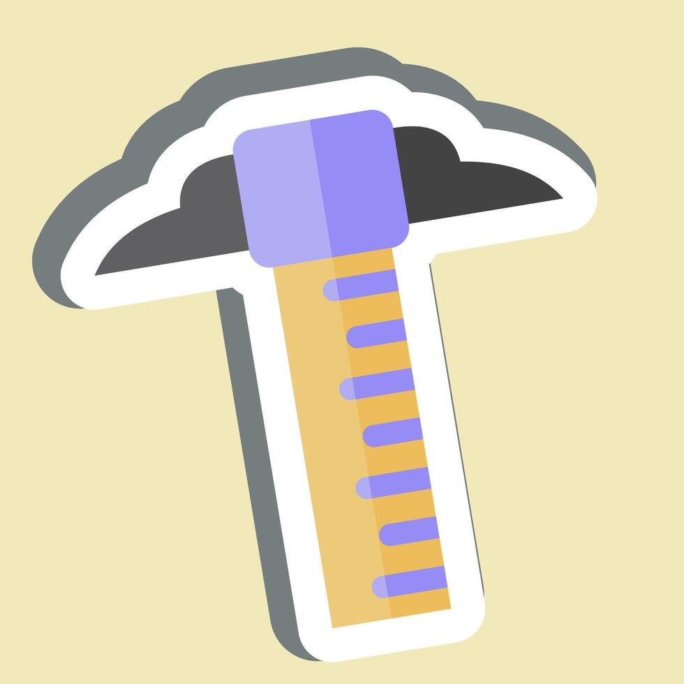 Sticker Tee Square. related to Measuring symbol. simple illustration vector