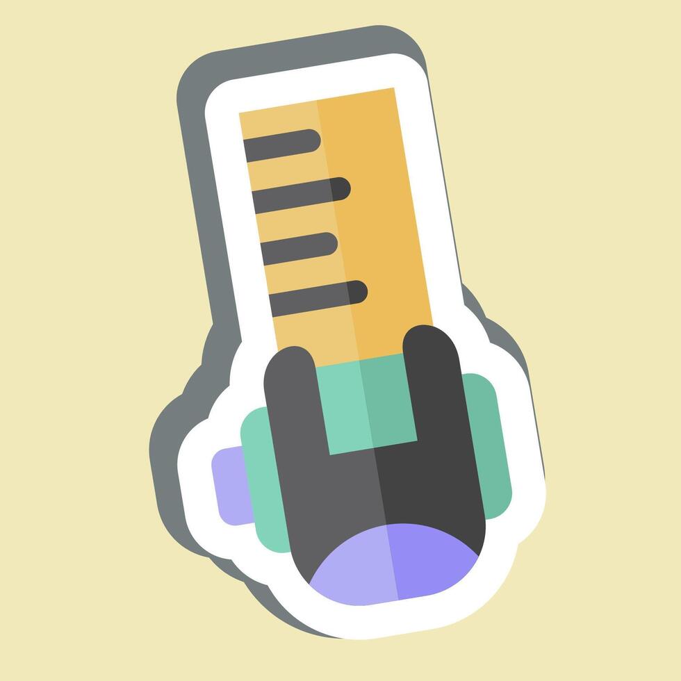 Sticker Metal tape Measure. related to Measuring symbol. simple illustration vector