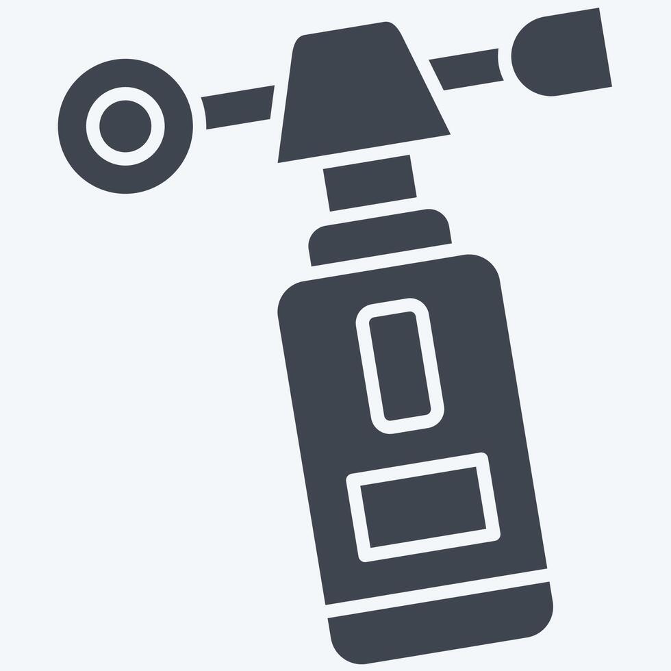 Icon Wind Gauge. related to Measuring symbol. glyph style. simple illustration vector