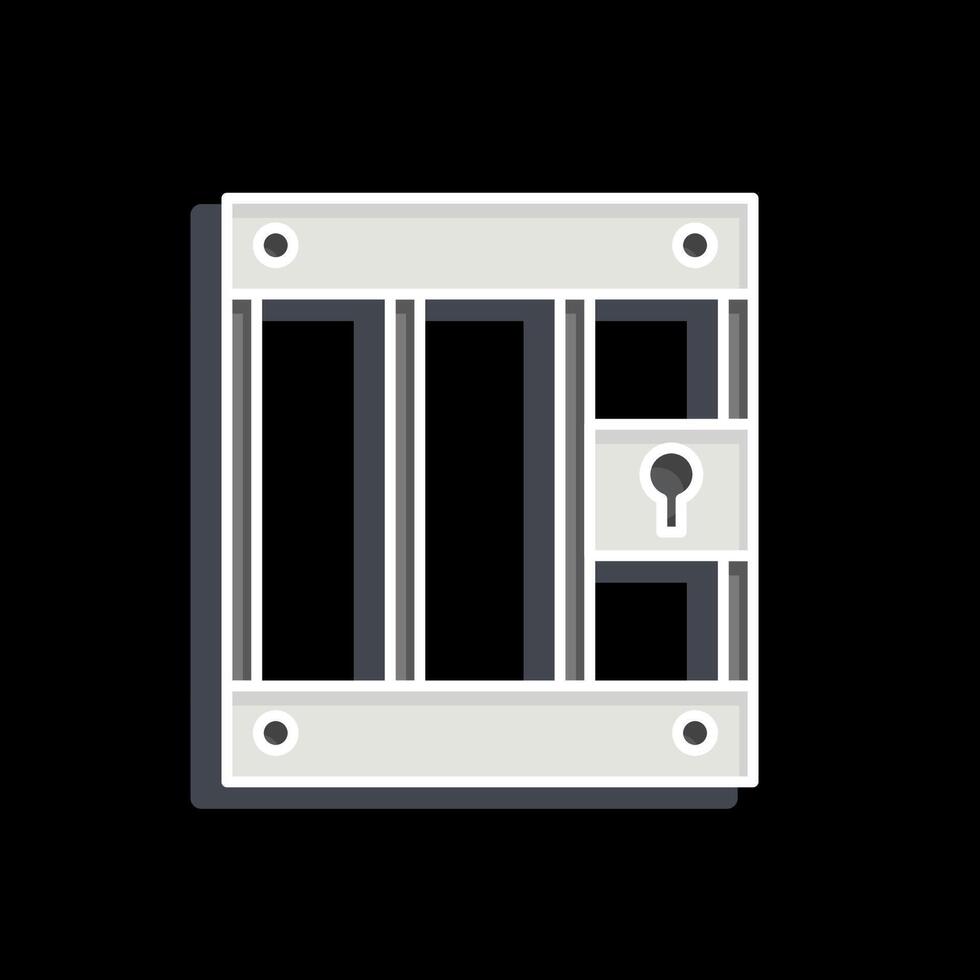 Icon Prison. related to War Military symbol. glossy style. simple illustration vector