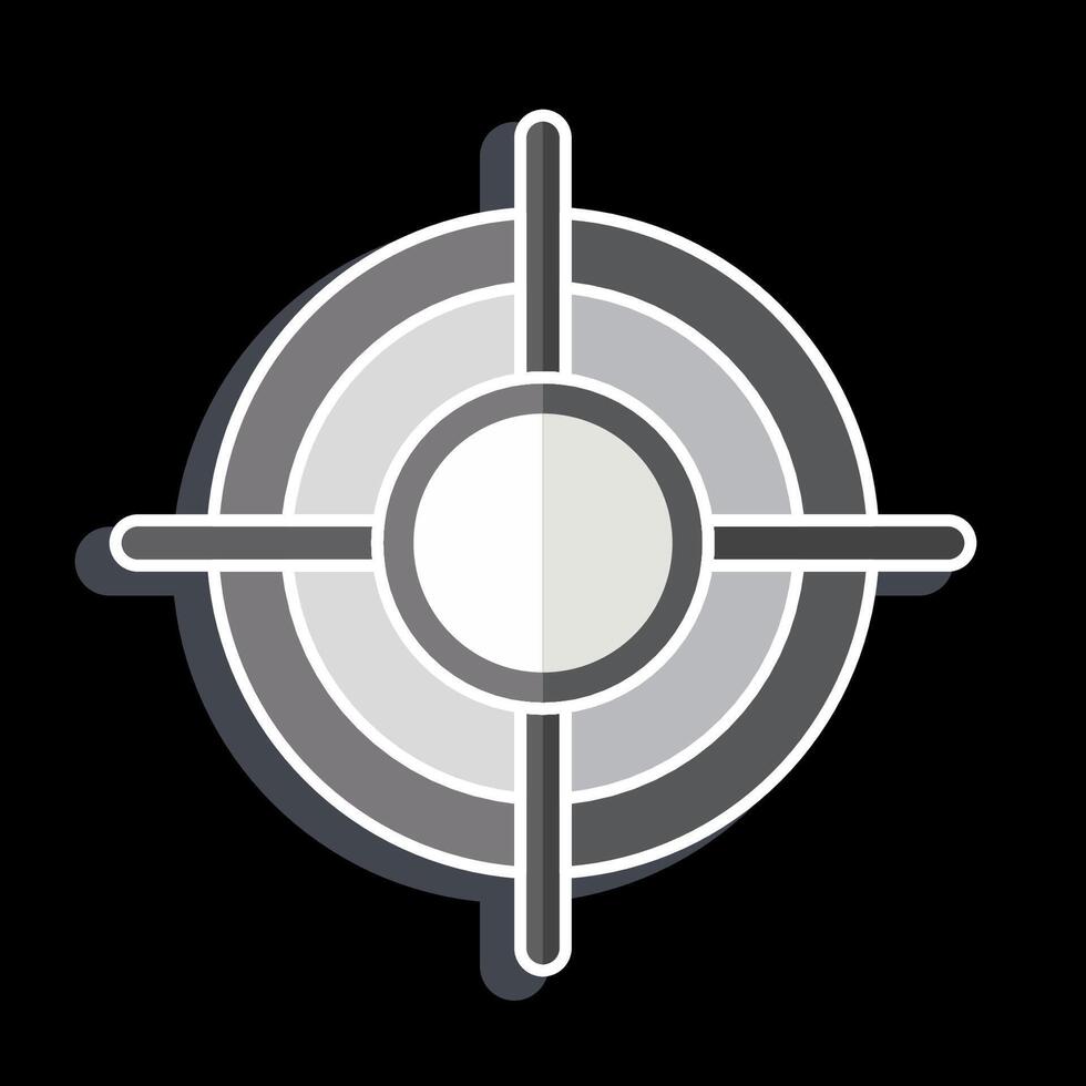 Icon Target. related to War Military symbol. glossy style. simple illustration vector