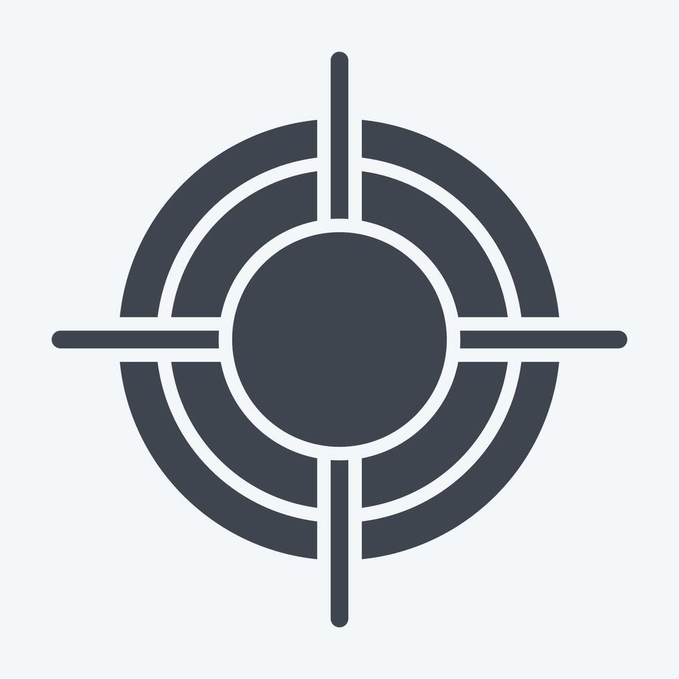 Icon Target. related to War Military symbol. glyph style. simple illustration vector
