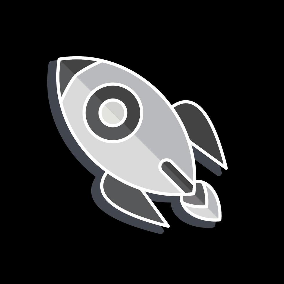 Icon Rocket. related to War Military symbol. glossy style. simple illustration vector