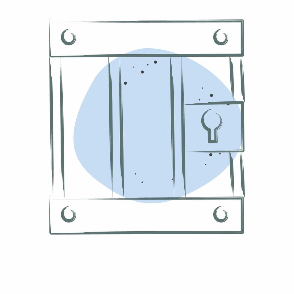 Icon Prison. related to War Military symbol. Color Spot Style. simple illustration vector