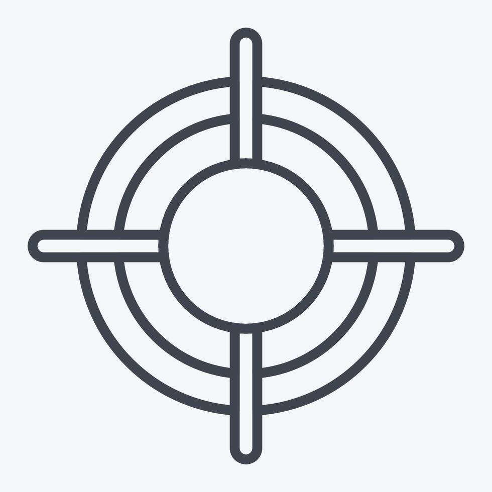 Icon Target. related to War Military symbol. line style. simple illustration vector