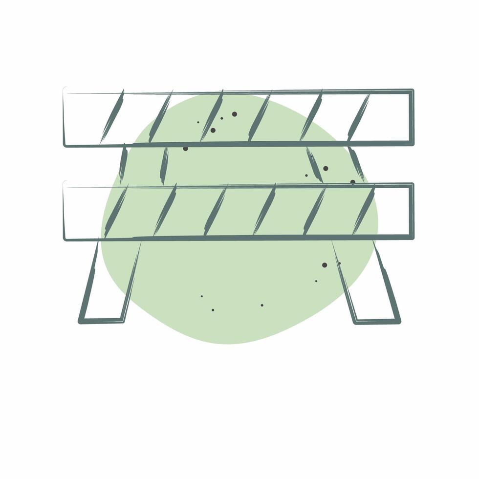 Icon Barrier. related to War Military symbol. Color Spot Style. simple illustration vector
