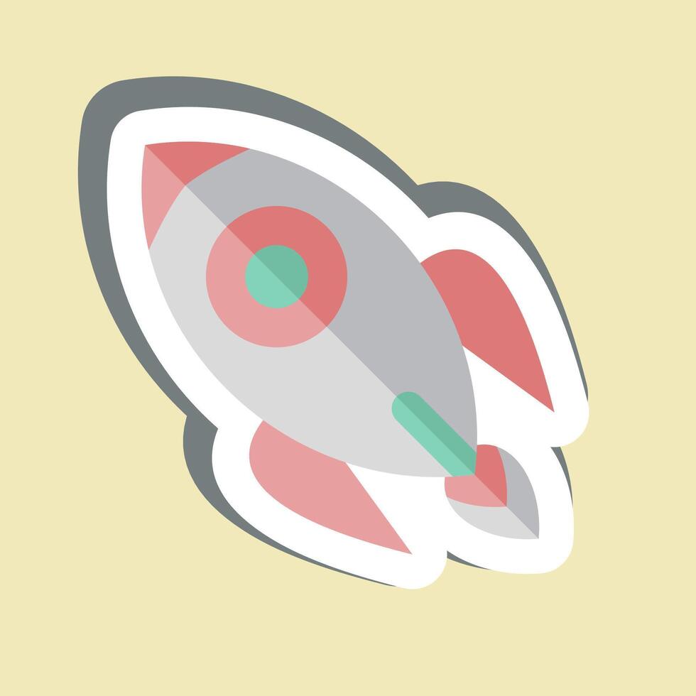 Sticker Rocket. related to War Military symbol. simple illustration vector