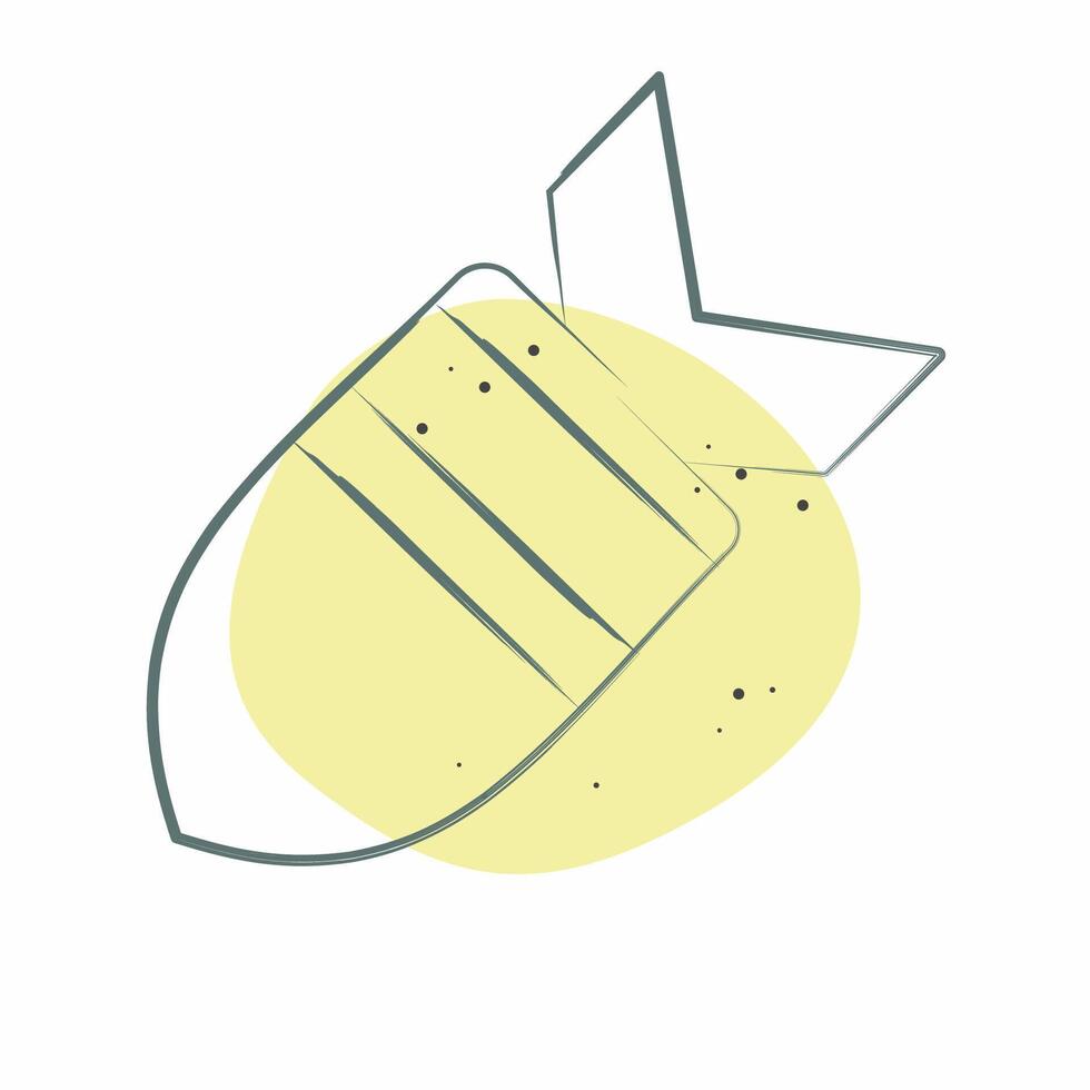 Icon Missile. related to War Military symbol. Color Spot Style. simple illustration vector