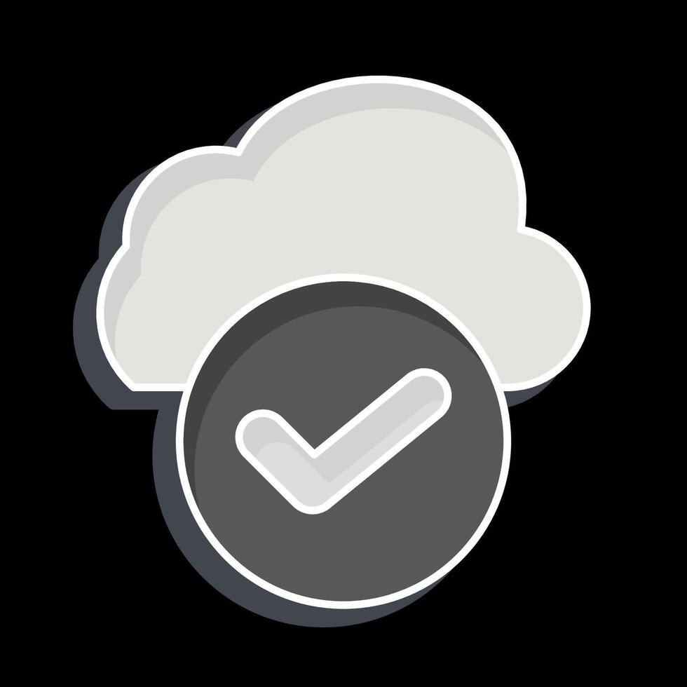 Icon Cloud Access. related to Network symbol. glossy style. simple illustration vector