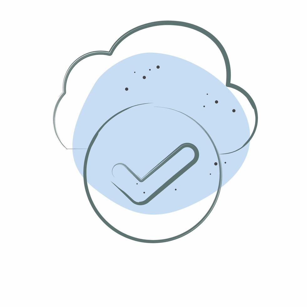 Icon Cloud Access. related to Network symbol. Color Spot Style. simple illustration vector