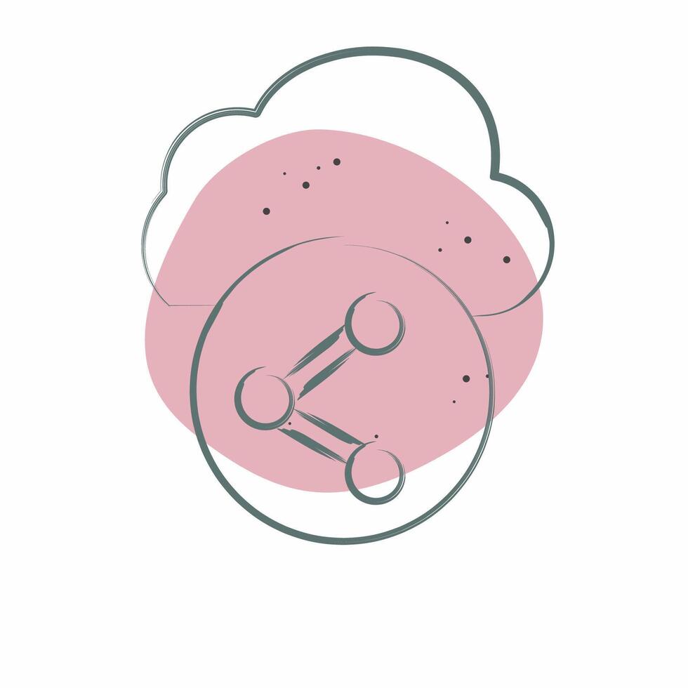 Icon Cloud Share. related to Network symbol. Color Spot Style. simple illustration vector