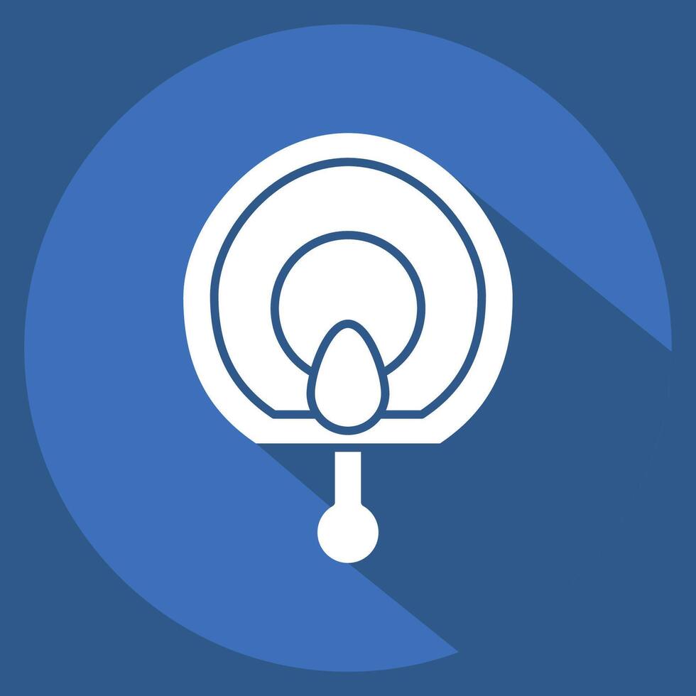 Icon Fan. related to Korea symbol. long shadow style. simple illustration vector