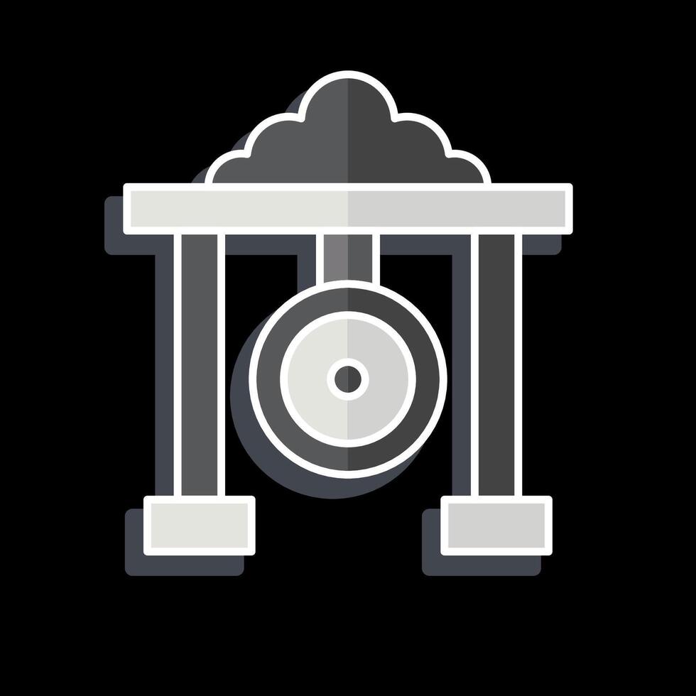 Icon Gong. related to Korea symbol. glossy style. simple illustration vector