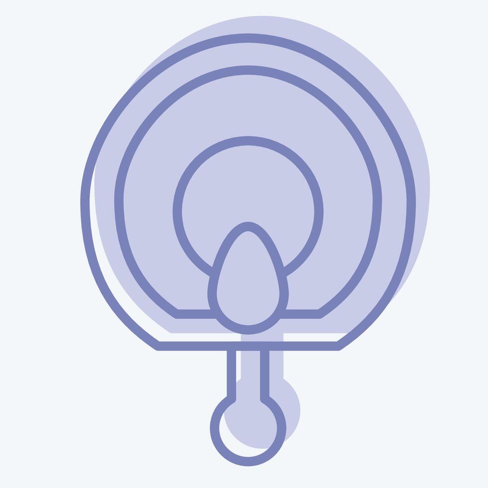 Icon Fan. related to Korea symbol. two tone style. simple illustration vector