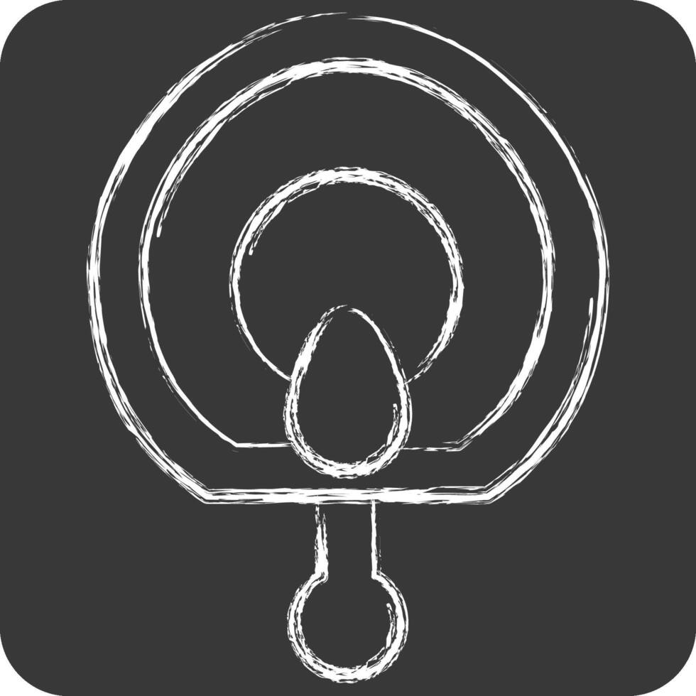 Icon Fan. related to Korea symbol. chalk Style. simple illustration vector