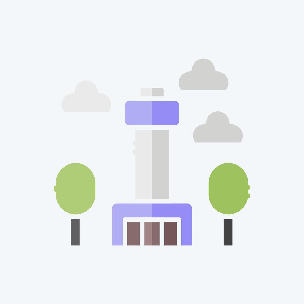 Icon Seoul Tower. related to Korea symbol. doodle style. simple illustration vector