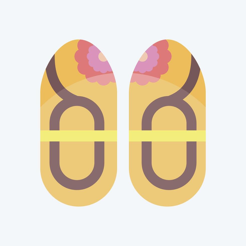 Icon Shoes. related to Korea symbol. flat style. simple illustration vector