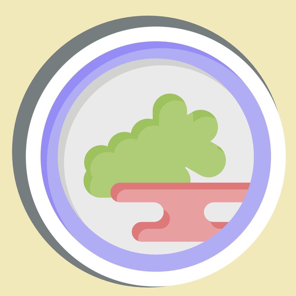Sticker Kimchi. related to Korea symbol. simple illustration vector