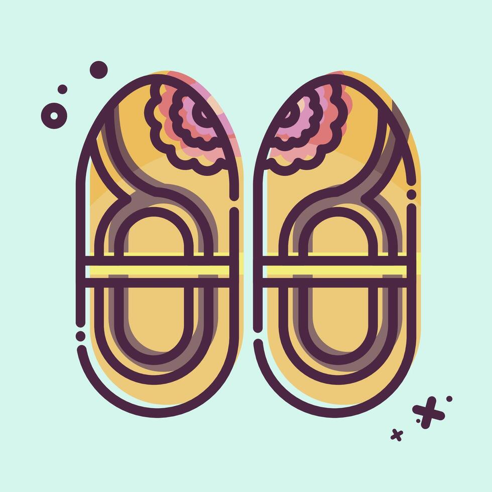 Icon Shoes. related to Korea symbol. MBE style. simple illustration vector