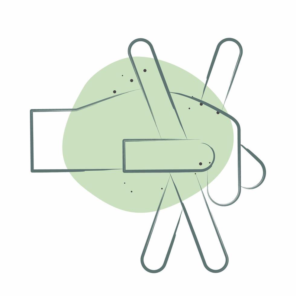 Icon Chopsticks. related to Korea symbol. Color Spot Style. simple illustration vector