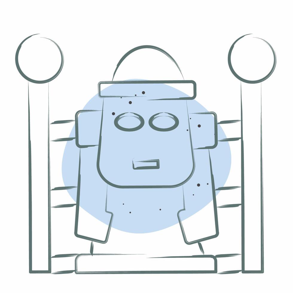 Icon Dol Hareubang. related to Korea symbol. Color Spot Style. simple illustration vector
