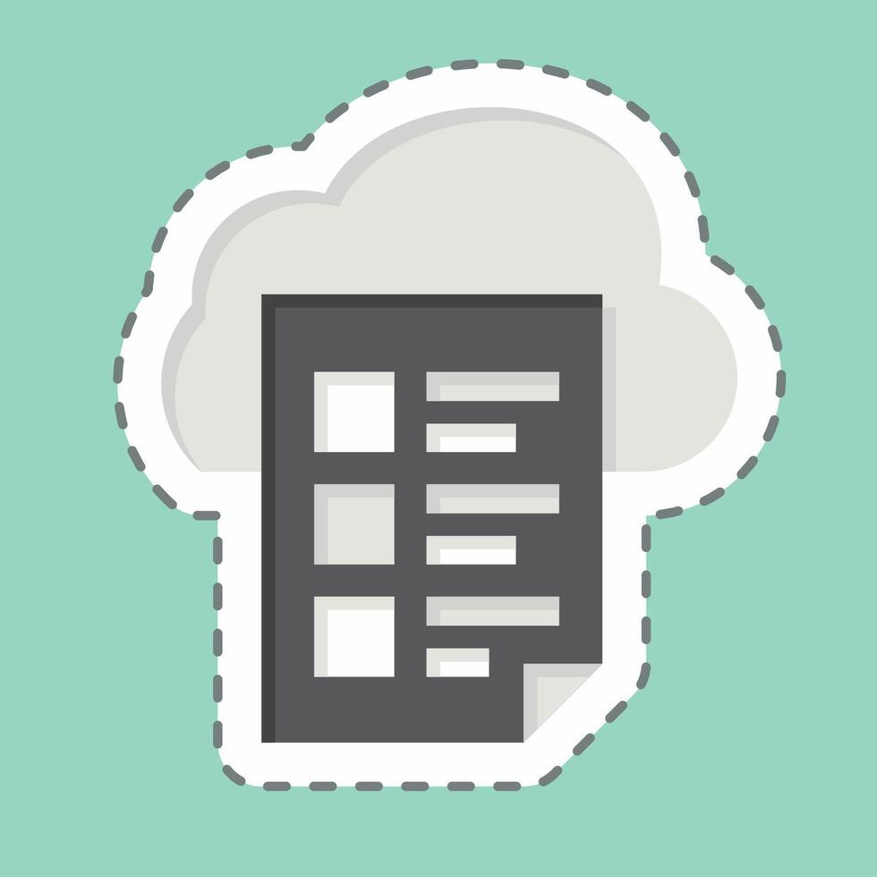 Sticker line cut Fire Access. related to Network symbol. simple illustration vector
