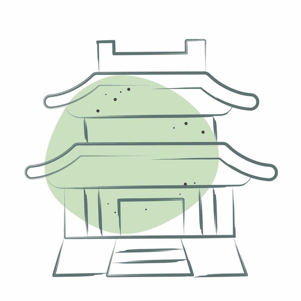 Icon Gyeongbong. related to Korea symbol. Color Spot Style. simple illustration vector