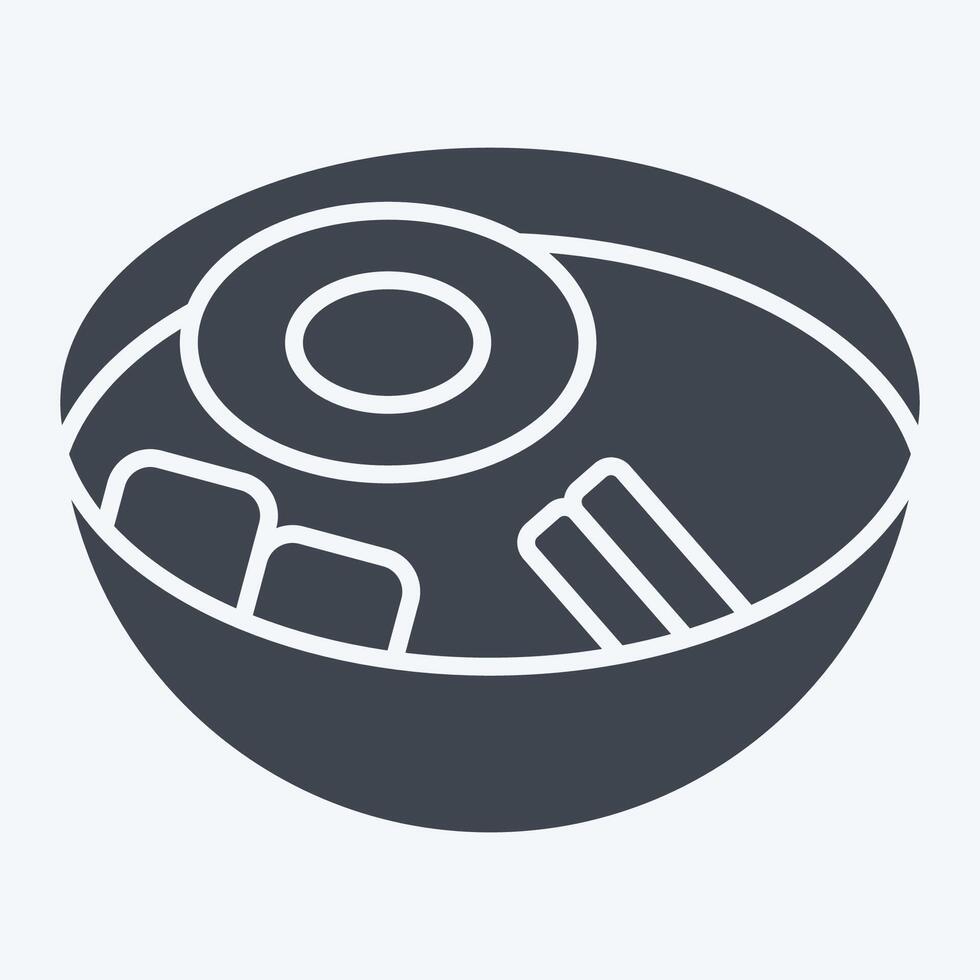 Icon Bibimbap. related to Korea symbol. glyph style. simple illustration vector
