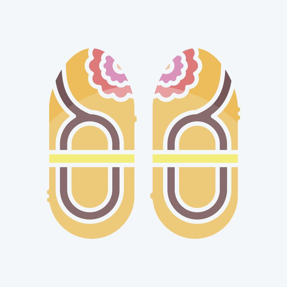 Icon Shoes. related to Korea symbol. doodle style. simple illustration vector