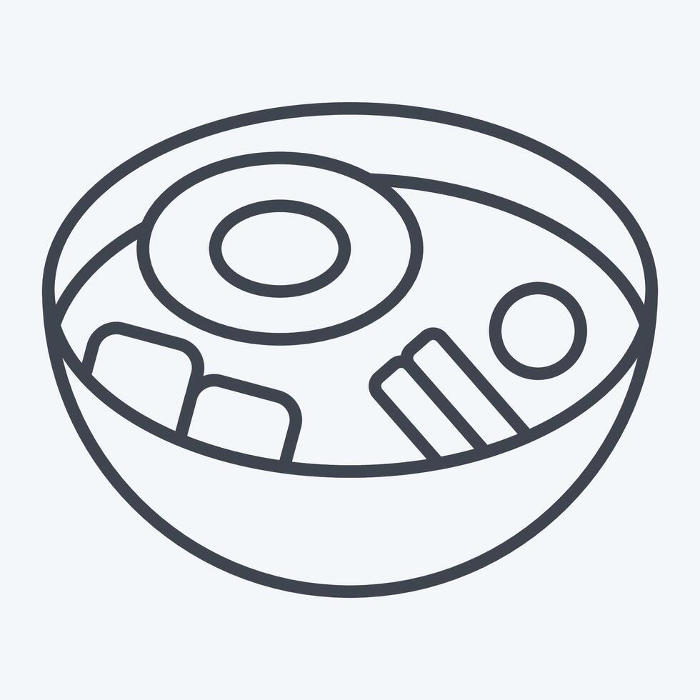 Icon Bibimbap. related to Korea symbol. line style. simple illustration vector