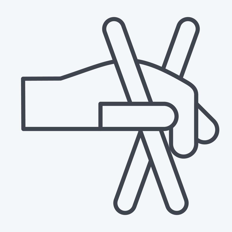 Icon Chopsticks. related to Korea symbol. line style. simple illustration vector
