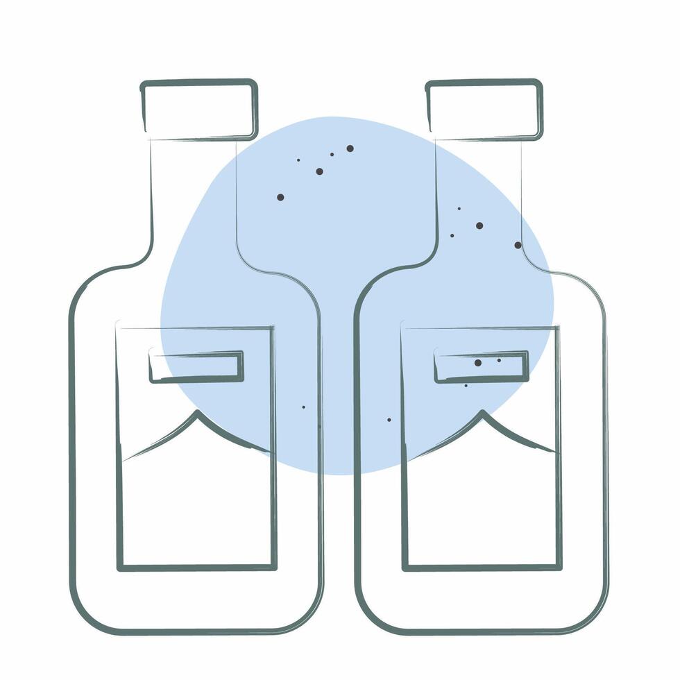 Icon Soju. related to Korea symbol. Color Spot Style. simple illustration vector