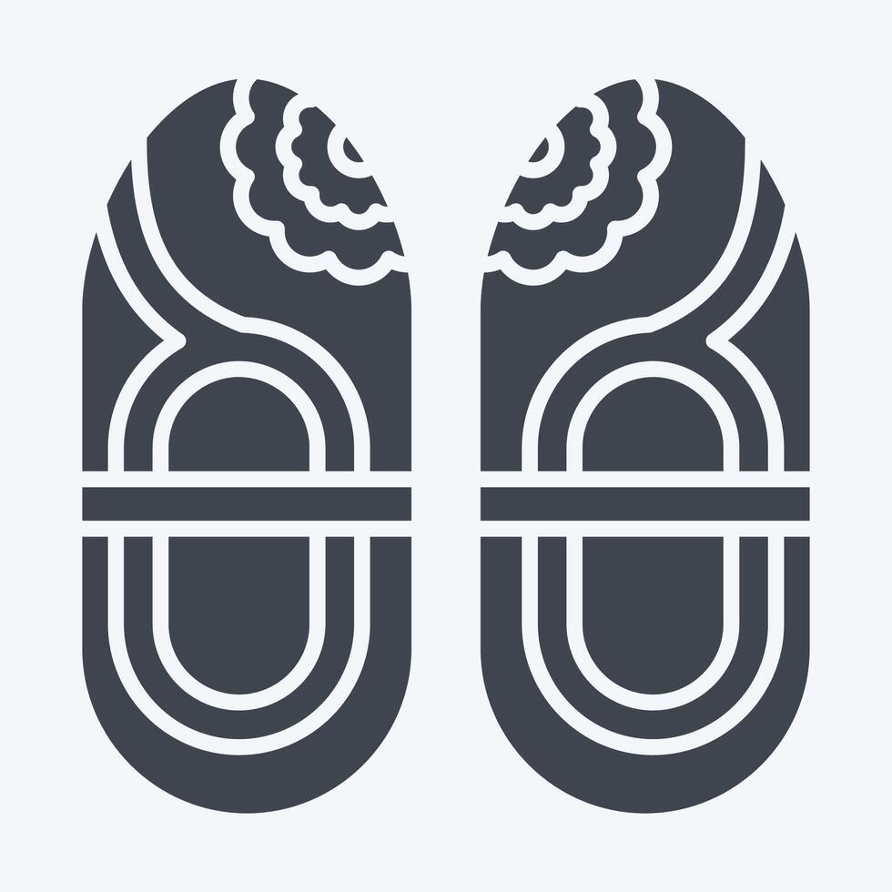 Icon Shoes. related to Korea symbol. glyph style. simple illustration vector