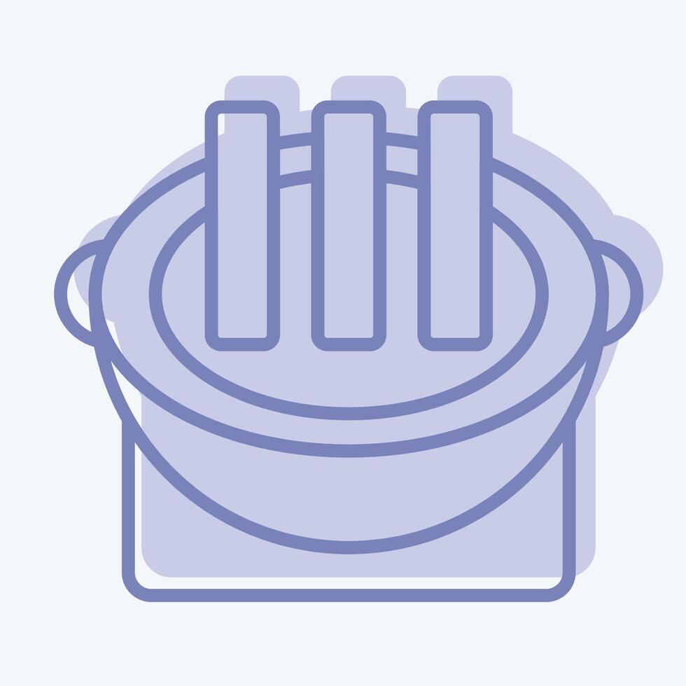 Icon Grilled Meat. related to Korea symbol. two tone style. simple illustration vector