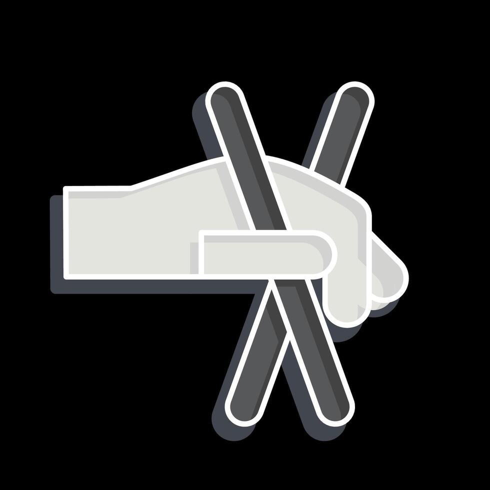 Icon Chopsticks. related to Korea symbol. glossy style. simple illustration vector