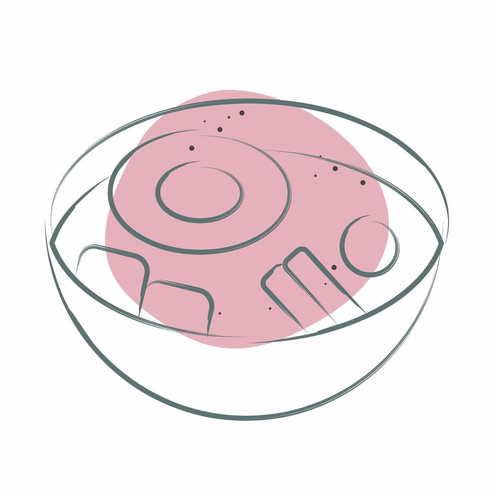 Icon Bibimbap. related to Korea symbol. Color Spot Style. simple illustration vector