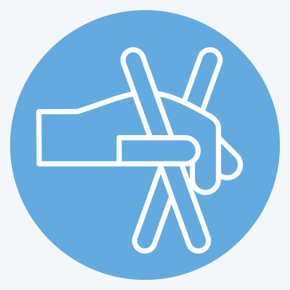 Icon Chopsticks. related to Korea symbol. blue eyes style. simple illustration vector