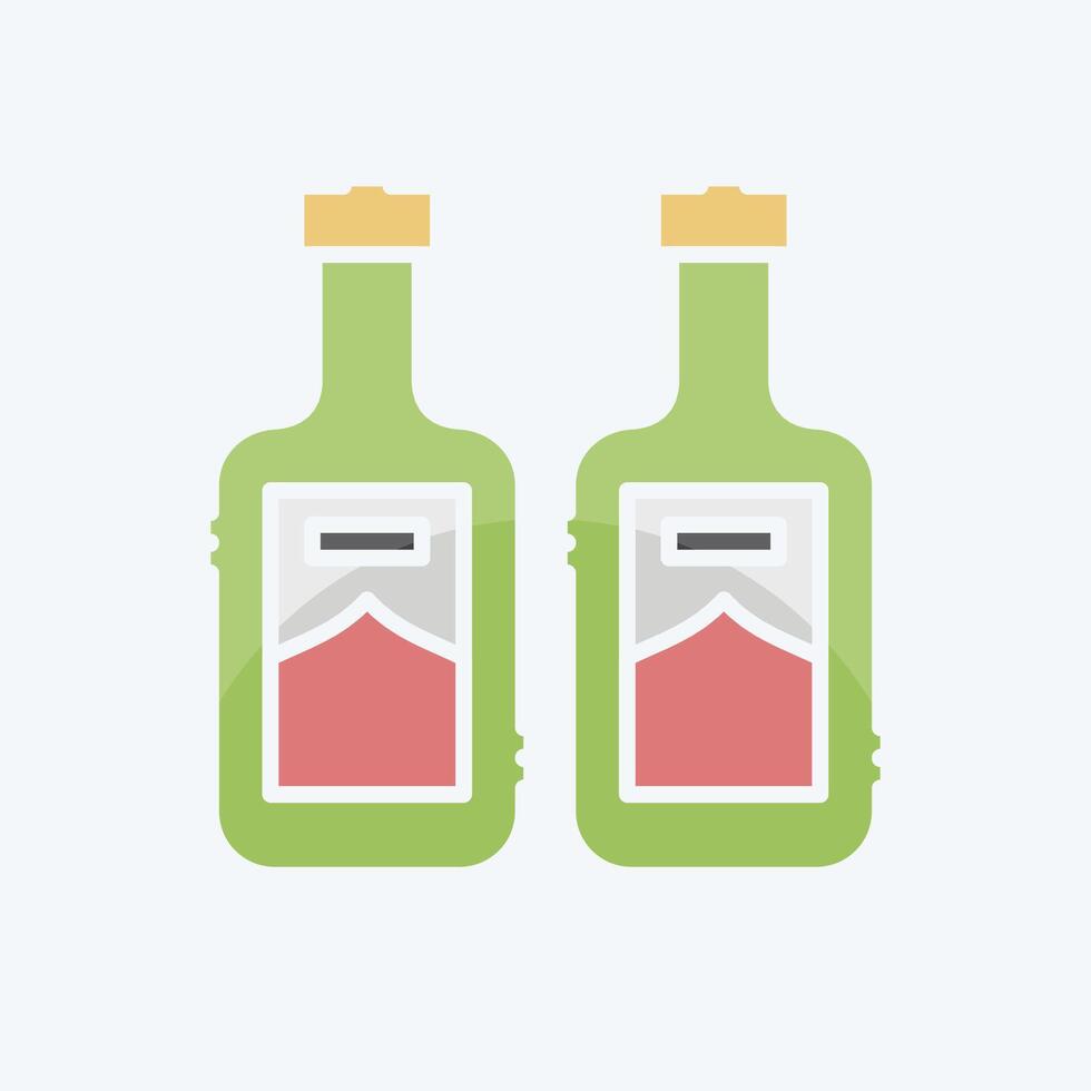 Icon Soju. related to Korea symbol. doodle style. simple illustration vector
