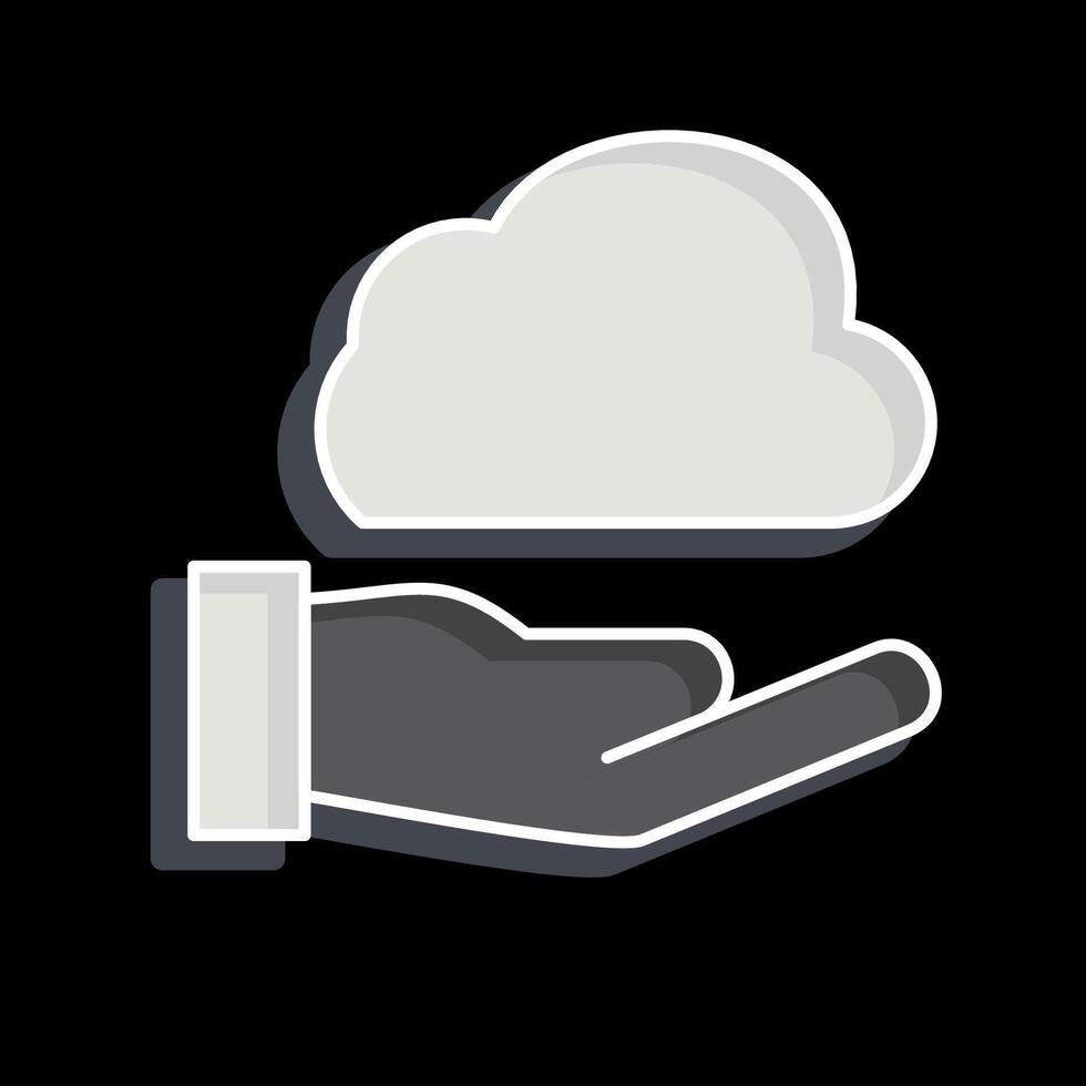 Icon Share Cloud. related to Network symbol. glossy style. simple illustration vector