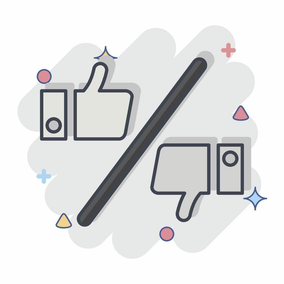 Icon Preference. related to Choice symbol. comic style. simple illustration vector