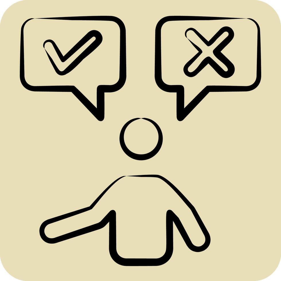Icon Possibility. related to Choice symbol. hand drawn style. simple illustration vector