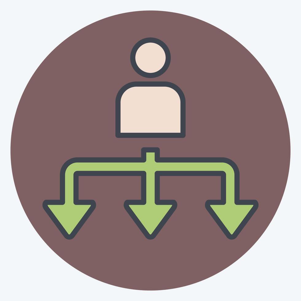 Icon Plan. related to Choice symbol. color mate style. simple illustration vector