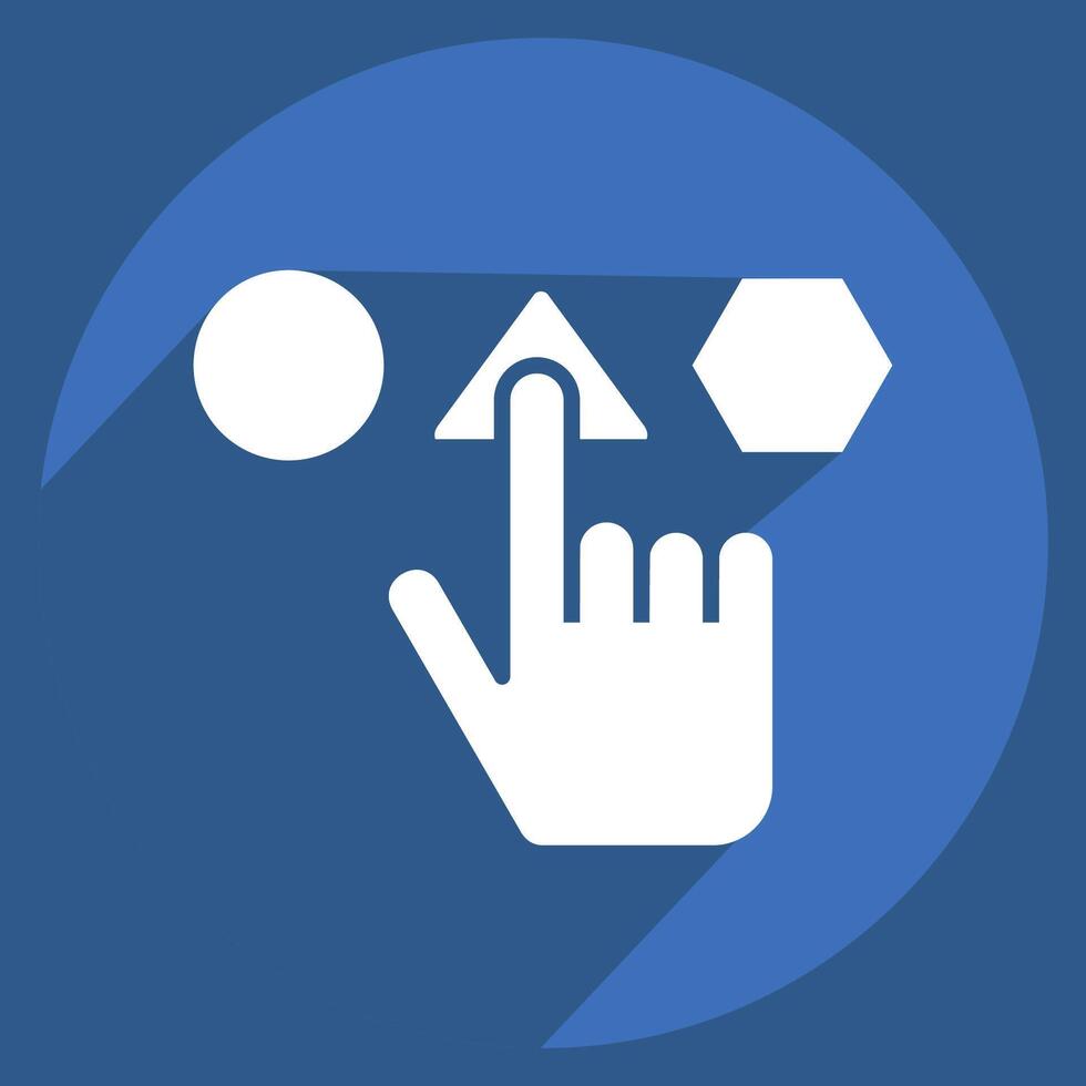 Icon Pick. related to Choice symbol. long shadow style. simple illustration vector