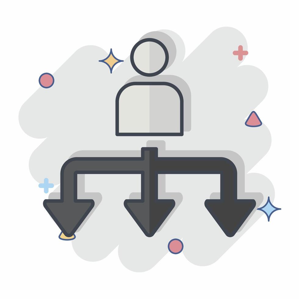 Icon Plan. related to Choice symbol. comic style. simple illustration vector