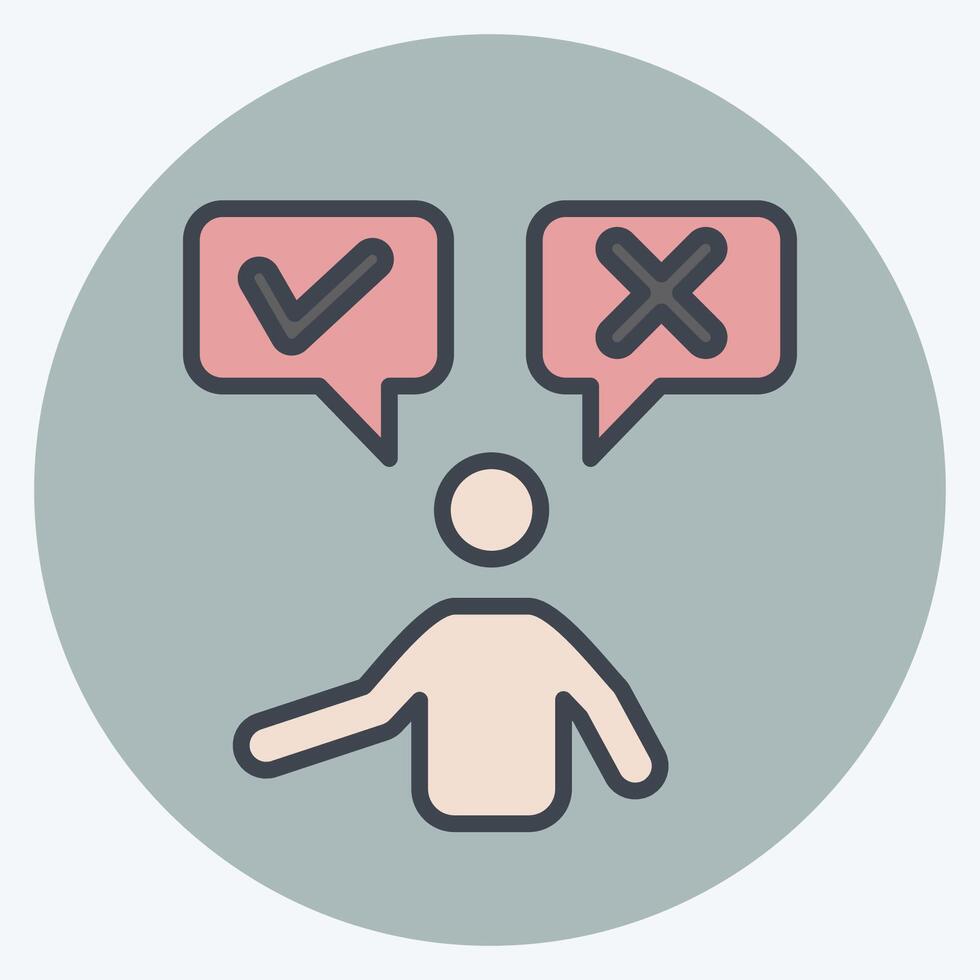 Icon Possibility. related to Choice symbol. color mate style. simple illustration vector